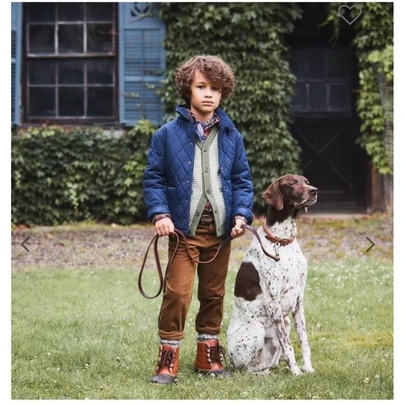 Janie And Jack Herringbone Boys Sz 8 Cardigan Sweater Preppy Academia Grandpa - Picture 1 of 8